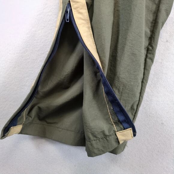 Vtg 90s Tommy Hilfiger Striped Windbreaker Track Pants Men's L Zip Ankle Green - Picture 7 of 10